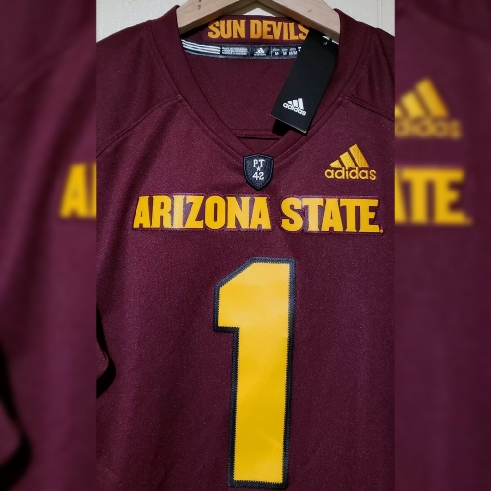 NCAA Arizona State Sun Devils Sewn Adidas Jersey Mens Small & Medium NWT